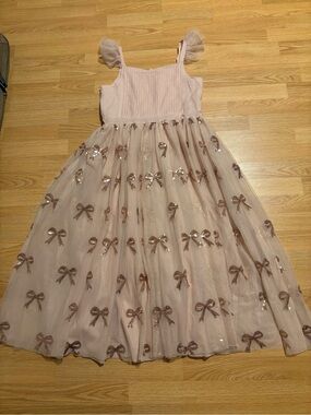“Sparkle in Pink” maxi dress size 14-16